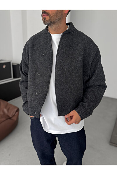 BYBASICMAN Μαύρο μπουφάν με κουμπιά BRY-110-08