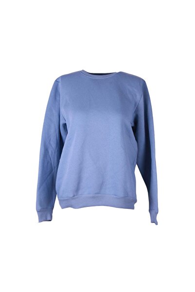 trender 3 İp Ş cu căptușeală din fleece O Sweat albastru pentru femei tricou 26KL71S95002