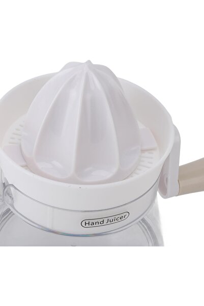 Flippy Storcător manual de citrice, durabil, ușor de utilizat și de depozitat, 16,5x13 cm, transparent/alb