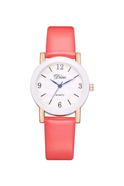 DİSU Women Leather Analog Watch DS133-R