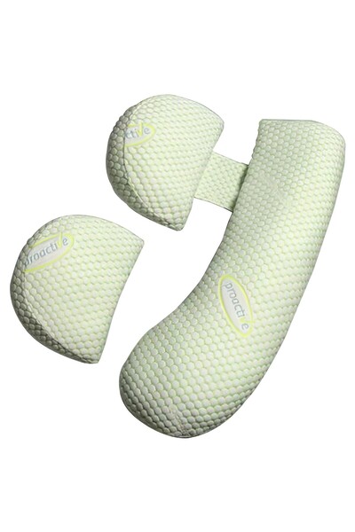 dng Flippy Maternity Pillow Set, Removable Cover, H and U Use, Adjustable, Green
