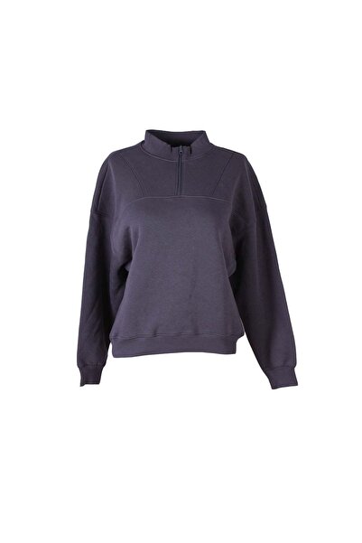 trender guler ridicat Hanorac de damă antracit cu fermoar tricou 26KL71S95008