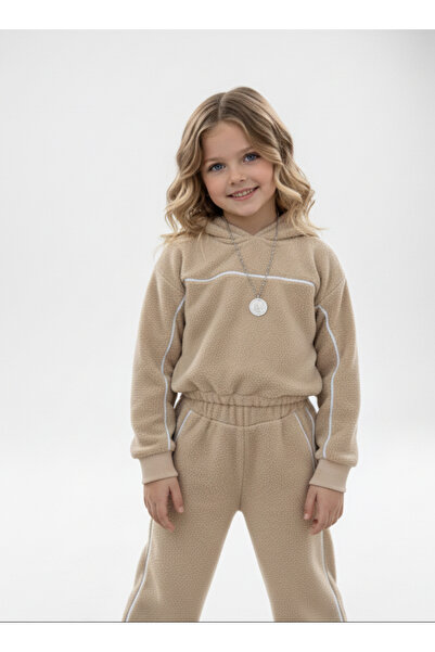 Calisa Winter Girl's Hooded Fleece Tracksuit Winter Set