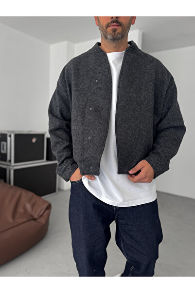 BYBASICMAN Μαύρο μπουφάν με κουμπιά BRY-110-08