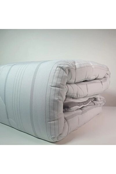 Reiashn Hotel-style striped gray summer double bedspread