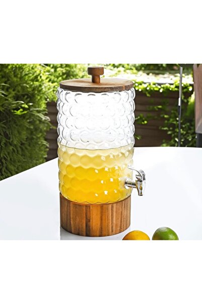 Kosova Çırağan Home Akasya Stantlı 6 Litre Cam Üzüm Model Sebil