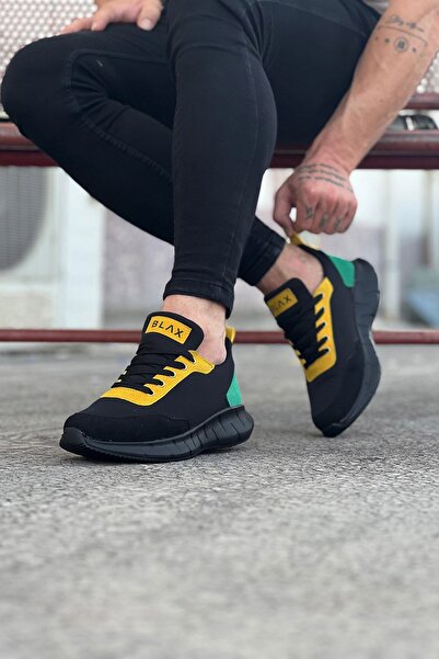 Mhoda Shoes Rlx063 Men's Casual Lace-Up Sneakers Tst - Black/Smoked