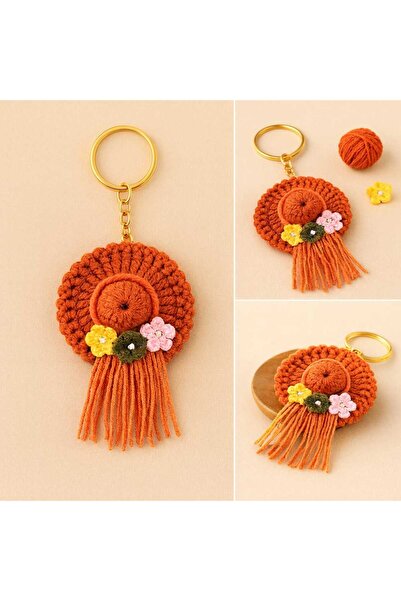 Handmade El Yapımı Örgü Şapka Anahtarlık – Çanta Süsü – Araba Ayna Süsü