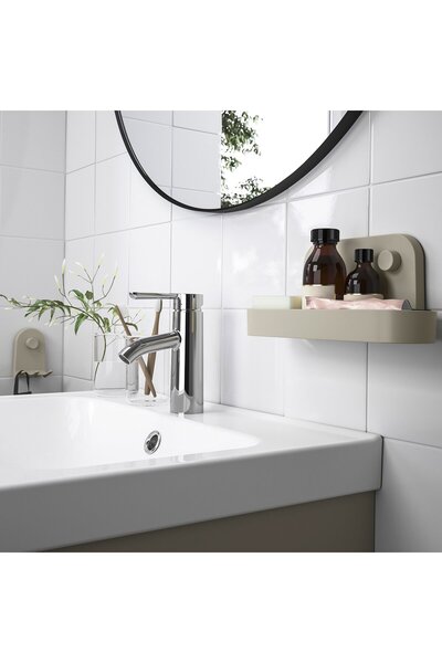 Generic Wall shelf with suction cup, grey-beige, 28 cm