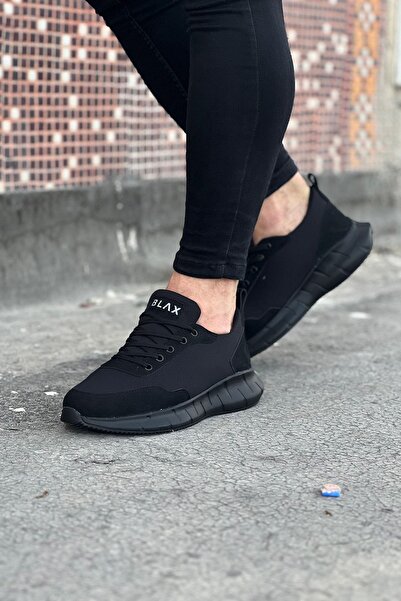 Mhoda Shoes Rlx063 Men's Casual Lace-Up Sneakers Tst - Black