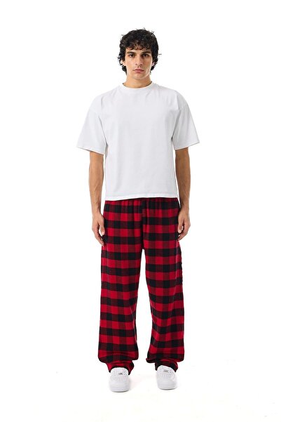 WELL UP Unisex Ekoseli Oversize Pantolon – %100 Pamuk, Relax Fit, Streetwear ...