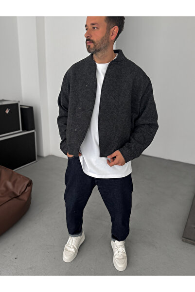 BYBASICMAN Μαύρο μπουφάν με κουμπιά BRY-110-08