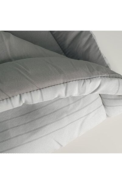 Reiashn Hotel-style striped gray summer double bedspread