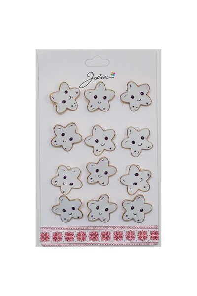 Flippy Σετ 12 Brose Martisor pentru Copii Stea care Zambeste