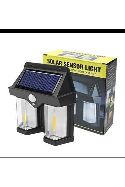 Generic Solar Wall Light Outdoor Wireless Dusk-to-Dawn Porch Lantern with Motion Sensor