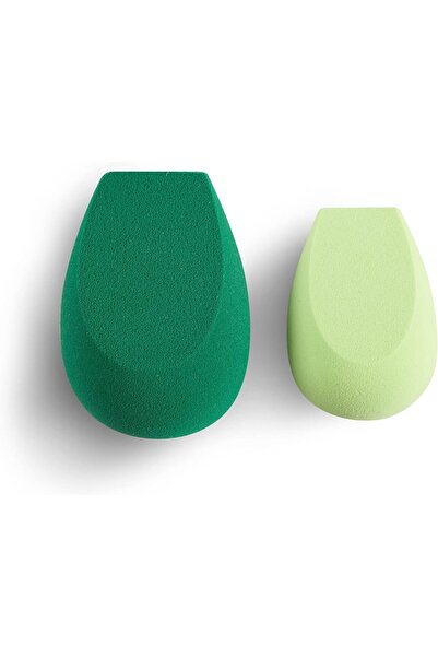 Ecotools إسفنجة تجميل ثنائية مثالية، 2 إسفنجة تجميل لتغطية كريم الأساس بدون عيوب، متعددة الاستخدامات