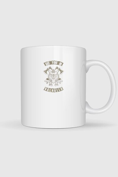 Bahriyeli Collection Valhalla See You Later Printed Mug Cups