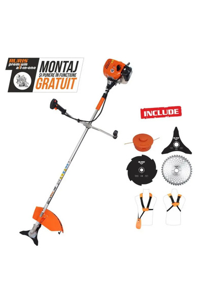 RURIS DAC 310 petrol grass trimmer, 2.5 HP, TEZ 2-stroke, 200 mm cutting, includes line & 3-blade di