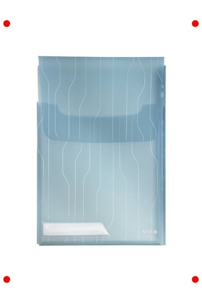 markentegra Expandable A4 File Set - 3-Piece Blue Transparent