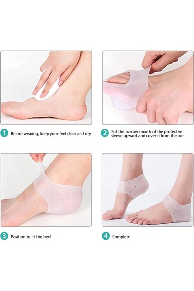 Generic Heel protectors, breathable gel cushion, heel sleeves, plantar fasciitis