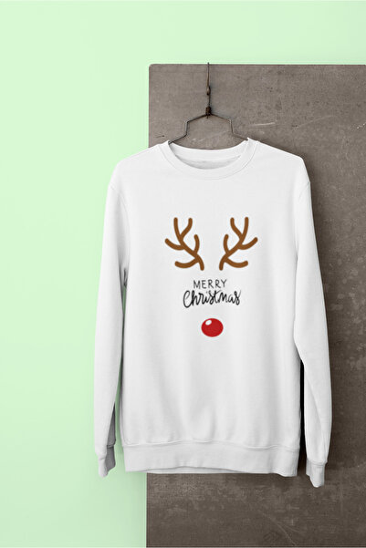 MG Merry Christmas Printed Cotton Long Sleeve Unisex Sweatshirt