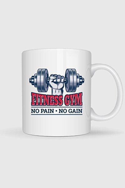 Bahriyeli Collection Fitness Gym No Pain No Gain Printed Mug Cup
