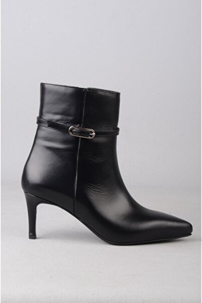 SEÇ KUNDURA Seç 5509 Genuine Leather Buckle Women's Boots (Heel Height: 7 cm)...