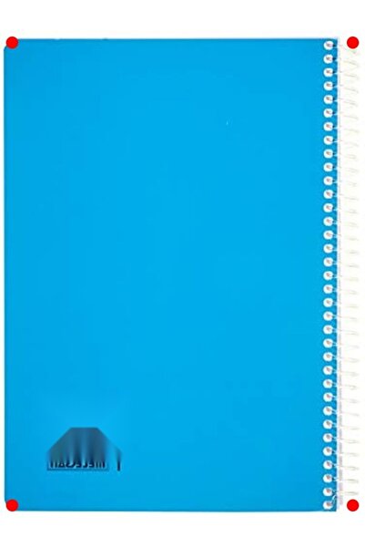 markentegra دفتر ملاحظات مربعات حلزوني مقاس A4 - 144 ورقة باللون الأزرق