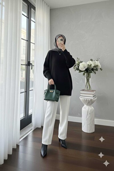 lizge giyim Women's Premium Oversized Trend Trico Sweater