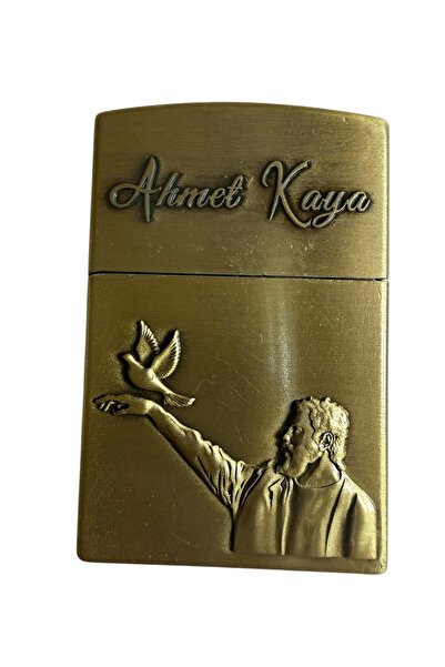 Web Ahmet Kaya Pirinç Sarısı Gazlı Metal Çakmak ÇMK039