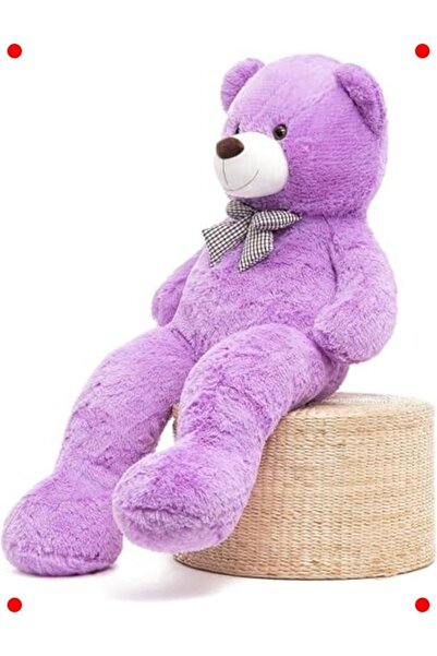 markentegra دمية قطيفة بنفسجية كبيرة الحجم 140 سم مع ربطة عنق