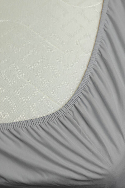 FAVORA 100% Cotton Ranforce Premium Single Fitted Sheet - Dark Gray