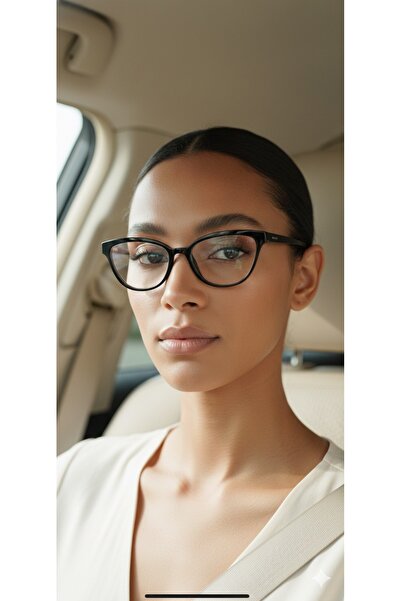 PİYESBOUTİQUE Ariana Cat Eye Cat Eye Bone Transparent Women Men Unisex Blue Light Protecting Screen Glasses Eyewear