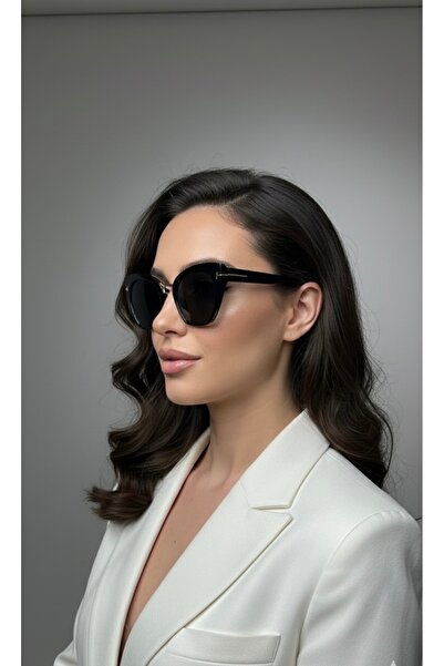 SADEN AKSESUAR Li̇na Black Women's Sunglasses – Stylish & Modern Design