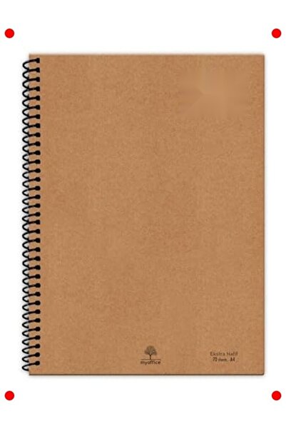 markentegra دفتر ملاحظات بغلاف كرافت حلزوني مربع مقاس A4 (140 صفحة)