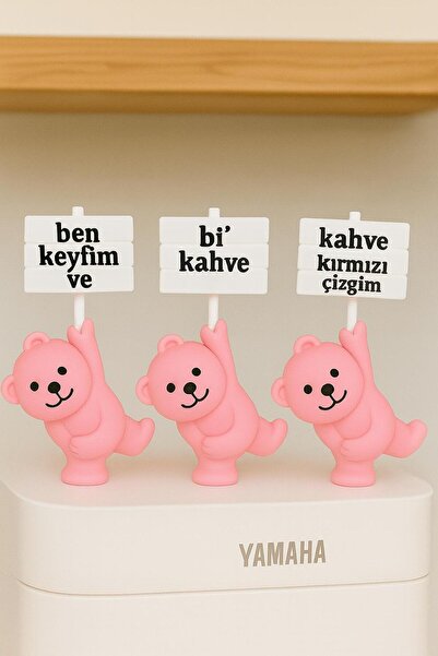 Aras Tasarım Dekoratif ayıcık Bi kahve seti modern ev aksesuarları hediyelik ...