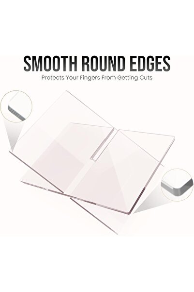 ALAYRA International Acrylic Book Stand X-Large 12.5x9.5x5.5" – Quran, Coffee Table & Cookbook Holder