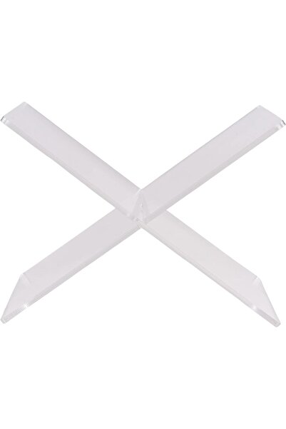 ALAYRA International Clear Acrylic Cookbook Stand 17.5x24 cm – X-Shaped Book Holder & Display Rack