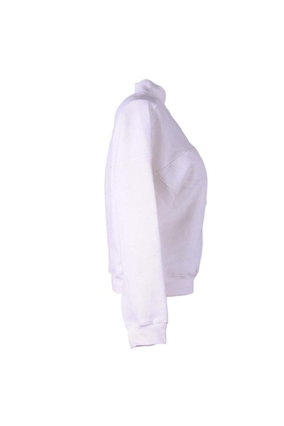 trender guler ridicat Hanorac pentru femei Ecru cu fermoar tricou 26KL71S95008