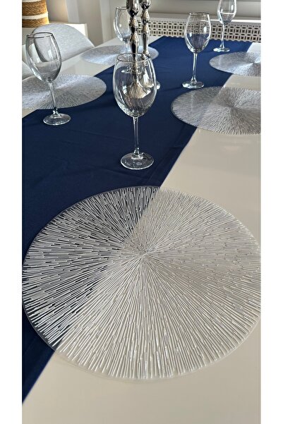 Decamor home 6 قطع من أدوات المائدة الأمريكية الفضية سهلة التنظيف