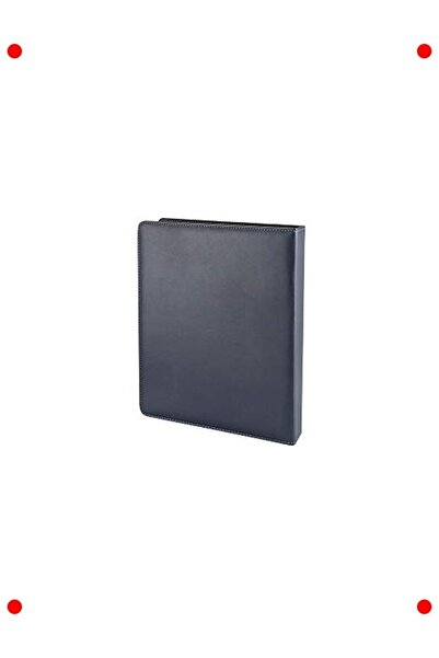 markentegra A4 Faux Leather-Look Folder - Navy Blue, 4 cm