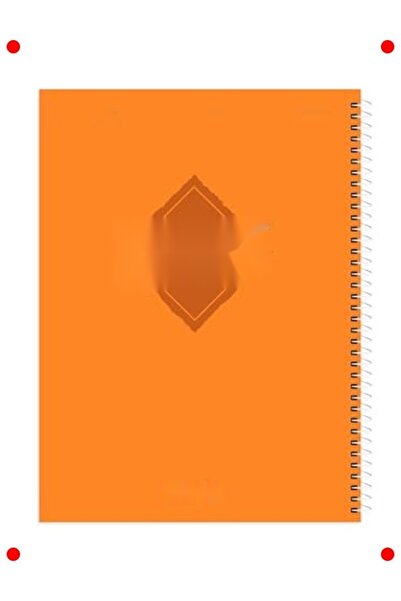 markentegra دفتر ملاحظات مربعات A4 برتقالي اللون 200 صفحة