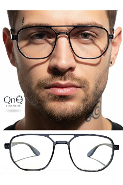 QnQ PROFESÖR GRİ Mavi Işık Korumalı Gözlük | Güneş Gözlüğü