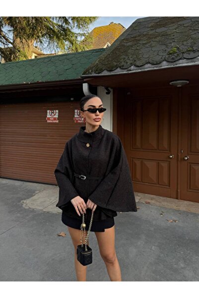 DENİKK Trend Soft Textured Belted Poncho