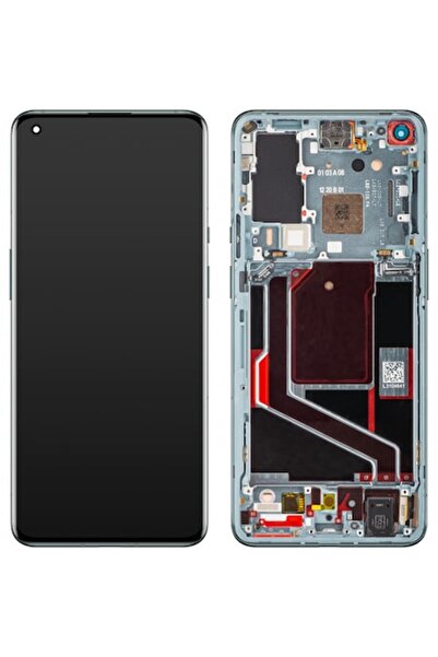 GERICOM Ecran tactil cu ramă pentru OnePlus 9 Pro - Verde pădure (Service Pac...