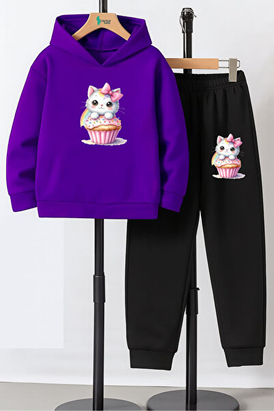 CACTUS COLLECTION Hanorac cu glugă Set de îmbrăcăminte pentru copii, din bumbac cu 3 fire CAT