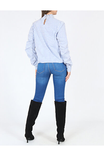 Evendi Blouse, White/Blue