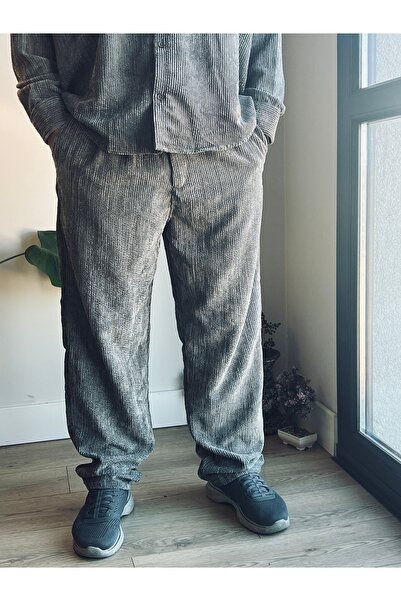 LWL Efektli Kadife Pantolon