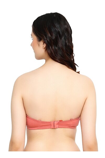 RAJNI Women's Teens Strapless Bra Cotton Lycra Soft Stretch Padded Seamless WireFree Removable Straps