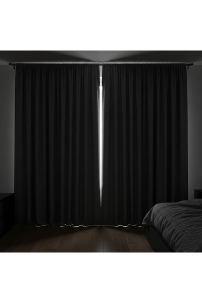 MebelPort Curtain Blackout Zifiri Blackout Curtain (Straight Installation) 100% Light-Proof Single Panel